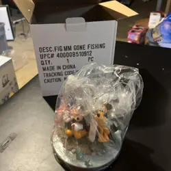 Disney Gone Fishing Mickey & Pluto Figurine Art By Charles & Bruce Boyer - Image 1