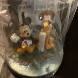 Disney Gone Fishing Mickey & Pluto Figurine Art By Charles & Bruce Boyer - Image 2