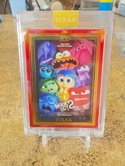 Topps Pixar Gold Wall Art Inside Out 5/5 Bookend! - Image 1