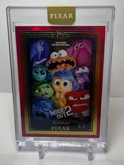 Topps Pixar Gold Wall Art Inside Out 5/5 Bookend! - Image 2