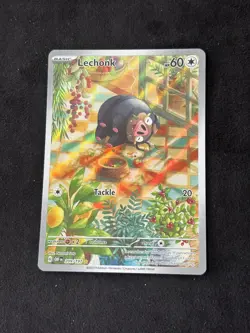 Pokemon TCG Lechonk 209/197 SV03 Obsidian Flames Illustration Rare Full Art Holo - Image 1