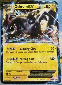 Zekrom EX BW38 Black & White Black Star Promo Pokemon Card Very Light Play - Image 1