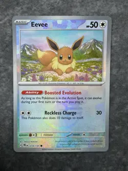 Eevee 074/131 Prismatic Evolutions Pokeball Reverse Holo Pokemon TCG MINT - Image 2