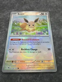 Eevee 074/131 Prismatic Evolutions Pokeball Reverse Holo Pokemon TCG MINT - Image 3