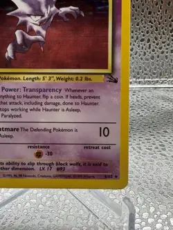 1999 Haunter ⭐ 6/62 1st Edition Holo Rare Fossil Vintage WOTC Pokemon LP - Image 5
