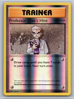 2016 Pokemon Professor Oak's Hint 84/108 Uncommon Evolutions Reverse Holo LP - Image 1