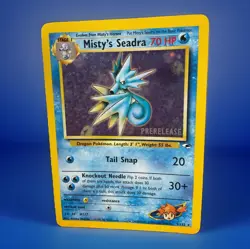 Pokemon Misty’s Seadra 9/132 Gym Heroes Prerelease Stamp Holo Rare Gradable BIN - Image 1