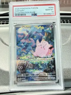 2026 POKEMON POR EN-PERFECT ORDER ILLUSTRATION RARE #094 CLEFAIRY PSA 10 - Image 1