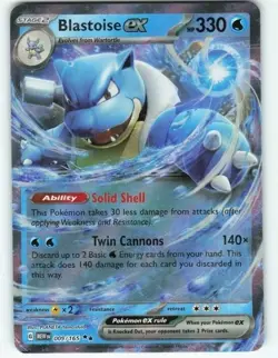 Blastoise ex - 9/165 Scarlet & Violet 151 - Pokemon TCG - 2023 - Image 1