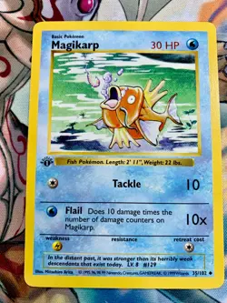 Magikarp 35/102 1st Edition Base Set Shadowless Pokemon English #3484 - Image 1