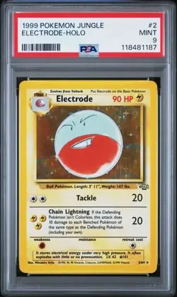 1999 POKEMON JUNGLE #2 ELECTRODE-HOLO PSA 9 - Image 1