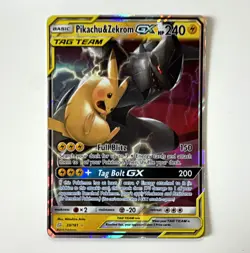The Pokemon Company Pikachu & Zekrom GX 33/181 SM Team Up Holo EN 240 HP - Image 1