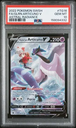 2022 POKEMON SWSH ASTRAL RADIANCE FULL ART/GALARIAN ARTICUNO V PSA 10 🐦‍🔥 - Image 1