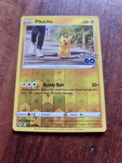 Pokemon Go Pikachu 027/078 Reverse Holo Common - Image 1