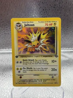 1999 Pokemon Jungle 1st Edition Holo Jolteon #4/64 LP Lightly Played WOTC - Image 1
