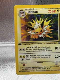 1999 Pokemon Jungle 1st Edition Holo Jolteon #4/64 LP Lightly Played WOTC - Image 3
