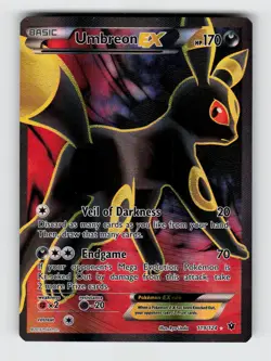 Umbreon EX 119/124 Ultra Rare Fates Collide Pokemon 2016 Very Lightly Played - Image 1
