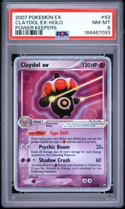 PSA 8 - Claydol ex #83 - 2007 POKEMON EX POWER KEEPERS - Image 1