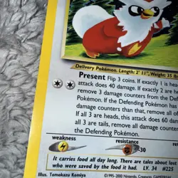Delibird 5/64 Neo Revelation Unlimited Holo Foil Rare Pokemon TCG Card - Image 2