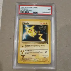 Pokemon 1999 Pikachu (Movie) Promo #4 PSA 7 Graded English Card - Image 1