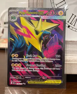 Pokemon Mega Manectric EX 158/132 Full Art Card Mega Evolution Ultra Rare - Image 1
