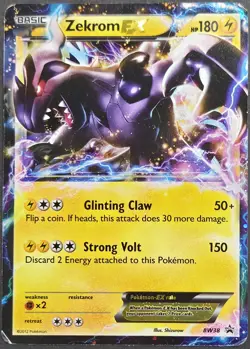 HP Zekrom EX BW38 Black and White Promos Authentic Pokemon Card - Image 1
