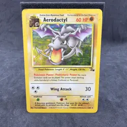 Aerodactyl Fossil 1/62 - Unlimited Holo Rare Card - Pokemon Card TCG - Image 1