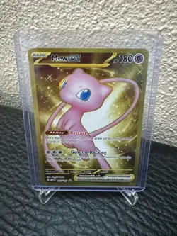 Mew ex 205/165 SV: 151 Hyper Rare (Gold) Full Art Holo Pokemon Card NM/M - Image 1