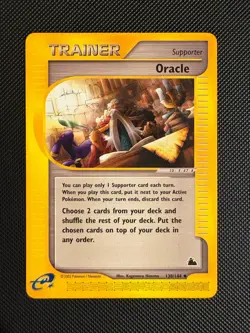 Pokemon Oracle 138/144 Skyridge Rare Non-Holo Trainer Card W/Umbreon LP/NM - Image 1