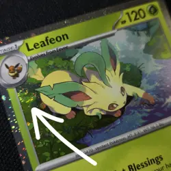 FART TRIPLE SWIRL BLEED 🌀💫 Leafeon 170 Cosmos Holo Promo Nintendo Pokemon Card - Image 1