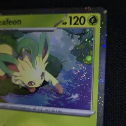 FART TRIPLE SWIRL BLEED 🌀💫 Leafeon 170 Cosmos Holo Promo Nintendo Pokemon Card - Image 2