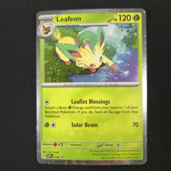 FART TRIPLE SWIRL BLEED 🌀💫 Leafeon 170 Cosmos Holo Promo Nintendo Pokemon Card - Image 5