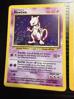 Pokemon TCG 3-Card Holo Lot Mewtwo 10/102, Wigglytuff, Mew ex RC24 - Image 2