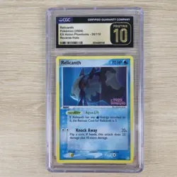 PRISTINE CGC 10 Relicanth 30/110 30 EX Holon Phantoms Reverse Holo Pokemon Card - Image 1