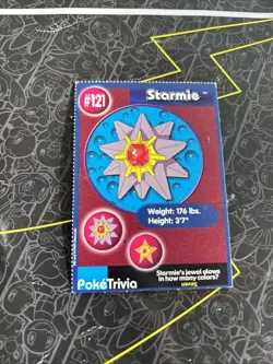 Starmie PokeTrivia 121 Pokemon Card Mewtwo Strikes Back Movie Scene 1998 - Image 1