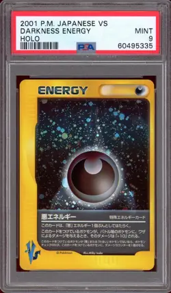 PSA 9 Darkness Energy Holo SWIRL VS Series 2001 Pokemon Japanese Trading Card - Image 1