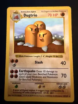Pokemon TCG Base Set 19/102 Regular Rare Card - Image 1