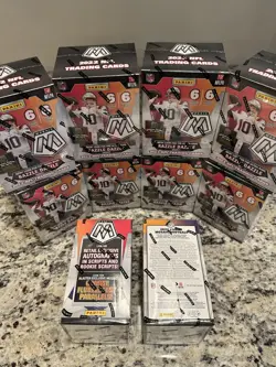 LOT OF 10 - 2022 Mosaic NFL Blaster Box Sealed Football Cards - Brock Purdy RC - Image 1