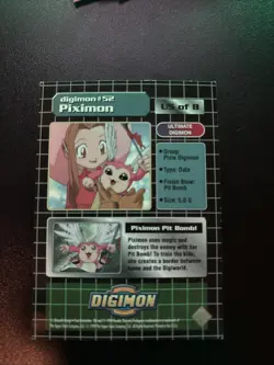 1999 Upper Deck Digimon Piximon #52 - Holo Foil U5 Of 8 Gold Label - Image 2