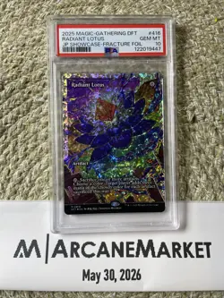 PSA 10 JP Radiant Lotus (Showcase) (Fracture Foil) Aetherdrift Foil! Free Ship! - Image 1