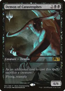 Demon of Catastrophes Foil P Game Day & Store Championship Promos 91 LP - Image 1