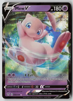 Mew V 069/189 Holo V Rare Darkness Ablaze Pokemon LP - Image 1