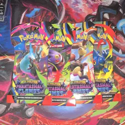 Pokemon TCG Mega Evolution Phantasmal Flames 4 Sleeved Sealed Boosters - Image 1