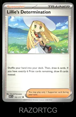 LILLIE'S DETERMINATION 192/217 UC ASCENDED HEROES POKEMON NM/M - Image 1
