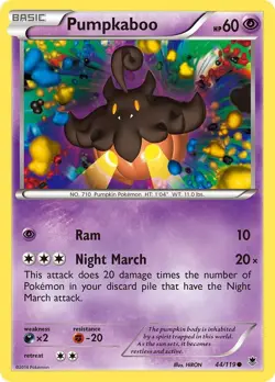 Pumpkaboo #44/119 Xy - Phantom Forces Common Pokemon TCG LP - Image 1