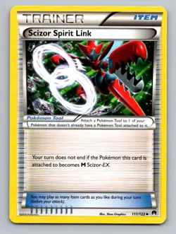 Scizor Spirit Link 111/122 Uncommon BREAKpoint Pokemon Lightly Played - Image 1