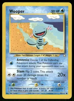 Pokemon Tcg Wooper #82 Pokemon Neo Genesis LP - Image 1