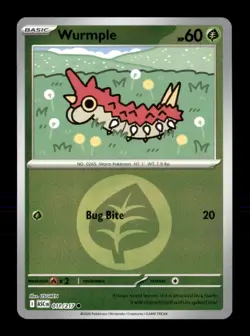 Wurmple (Energy Symbol Pattern) 011/217 Ascended Heroes Pokemon Reverse Holo NM - Image 1