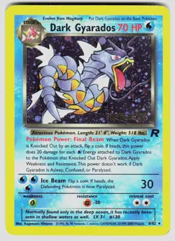 DARK GYARADOS (PRERELEASE) 08/82 HOLO P WOTC PROMO POKEMON DMG - Image 1