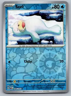 Seel 086/165 Common 151 Pokemon Reverse Holo Near Mint - Image 1